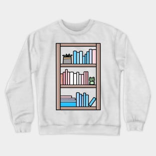 Subtle Trans Pride Bookcase Crewneck Sweatshirt